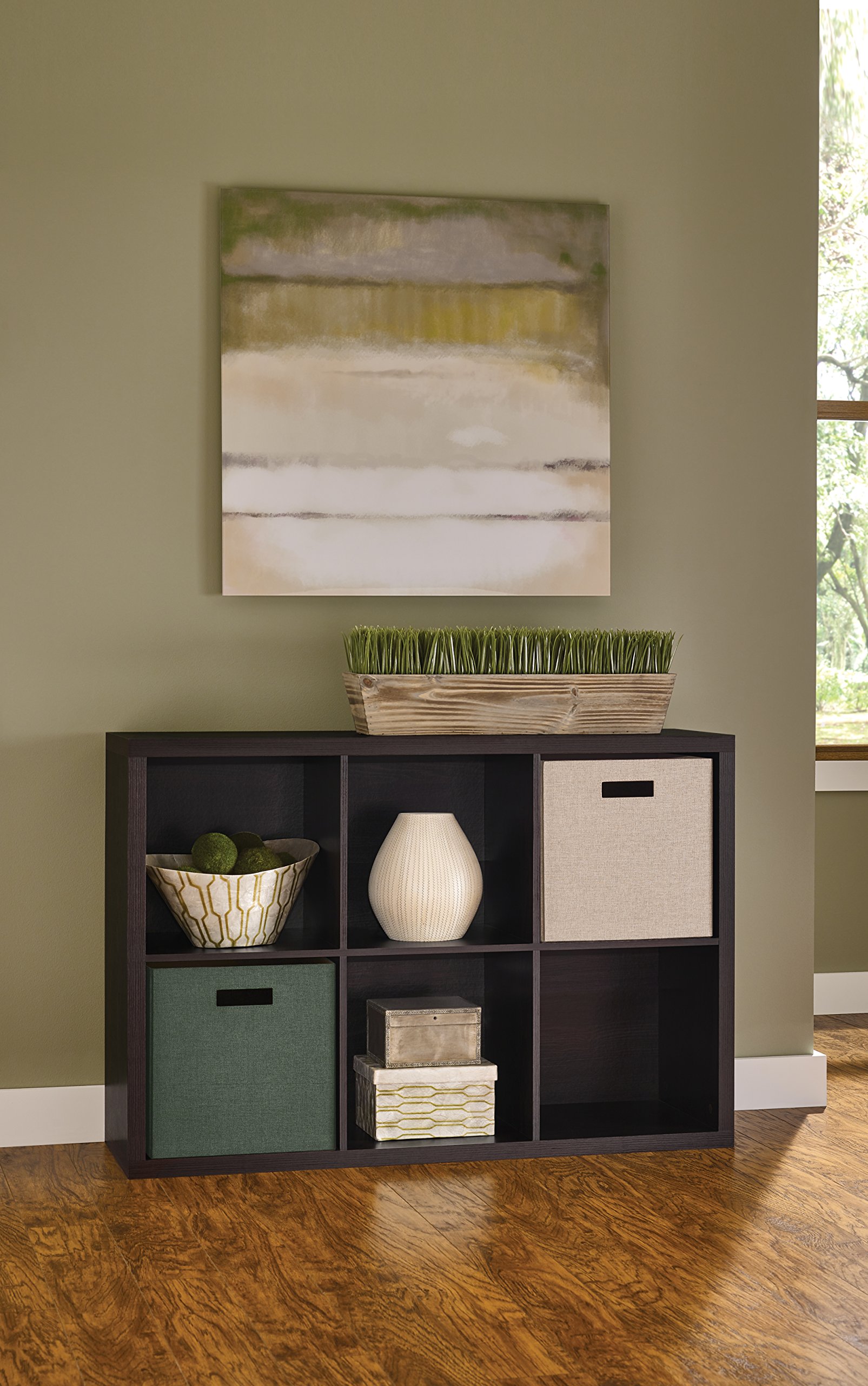 ClosetMaid 4109 Decorative 6Cube Storage Organizer, Black Walnut