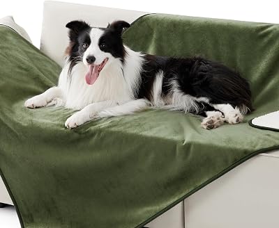 LE SURE Waterproof Fleece Blanket 152x127cm Reversible Plush for Pets