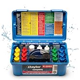 Taylor Technologies K-2005 DPD, 9-in-1 Complete Pool Test Kit | Tests Free &amp; Total Chlorine, Bromine, pH, Acid/Base Demand, Alkalinity, Calcium Hardness &amp; Cyanuric Acid
