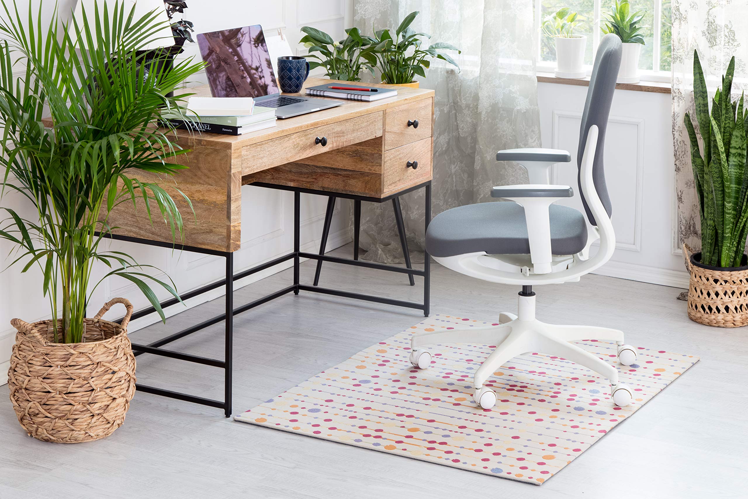Anji Mountain Rug'd Chairmat Carpet Desk Mat-Jacquard Woven Top, Anti-Slip Backing for Low Pile Carpets & Hard Surfaces - Office Chair Desk Accessories Floor Chair mats, Del Marcos (36 x 48) Image Anji Mountain Rug'd Chairmat Carpet Desk Mat-Jacquard Woven Top, Anti-Slip Backing for Low Pile Carpets & Hard Surfaces - Office Chair Desk Accessories Floor Chair mats, Del Marcos (36 x 48) Image