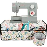 PACMAXI Sewing Machine Pad for Table, Mat with Pockets | Water-resistant non-slip mat with pockets for sewing accessories. Fits most machines