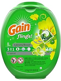 Gain Flings Laundry Detergent Pacs, Original Scent, 81 count