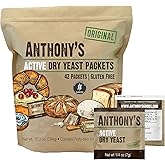 Anthony's Active Dry Yeast Packets, Contains 42 Individual Packets, Gluten Free