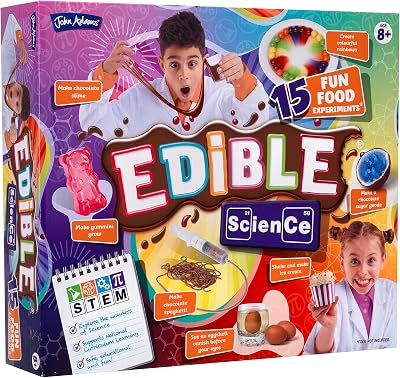 John Adams Edible Science Kit: 15 Food Experiments STEM Toy 8+ Gift