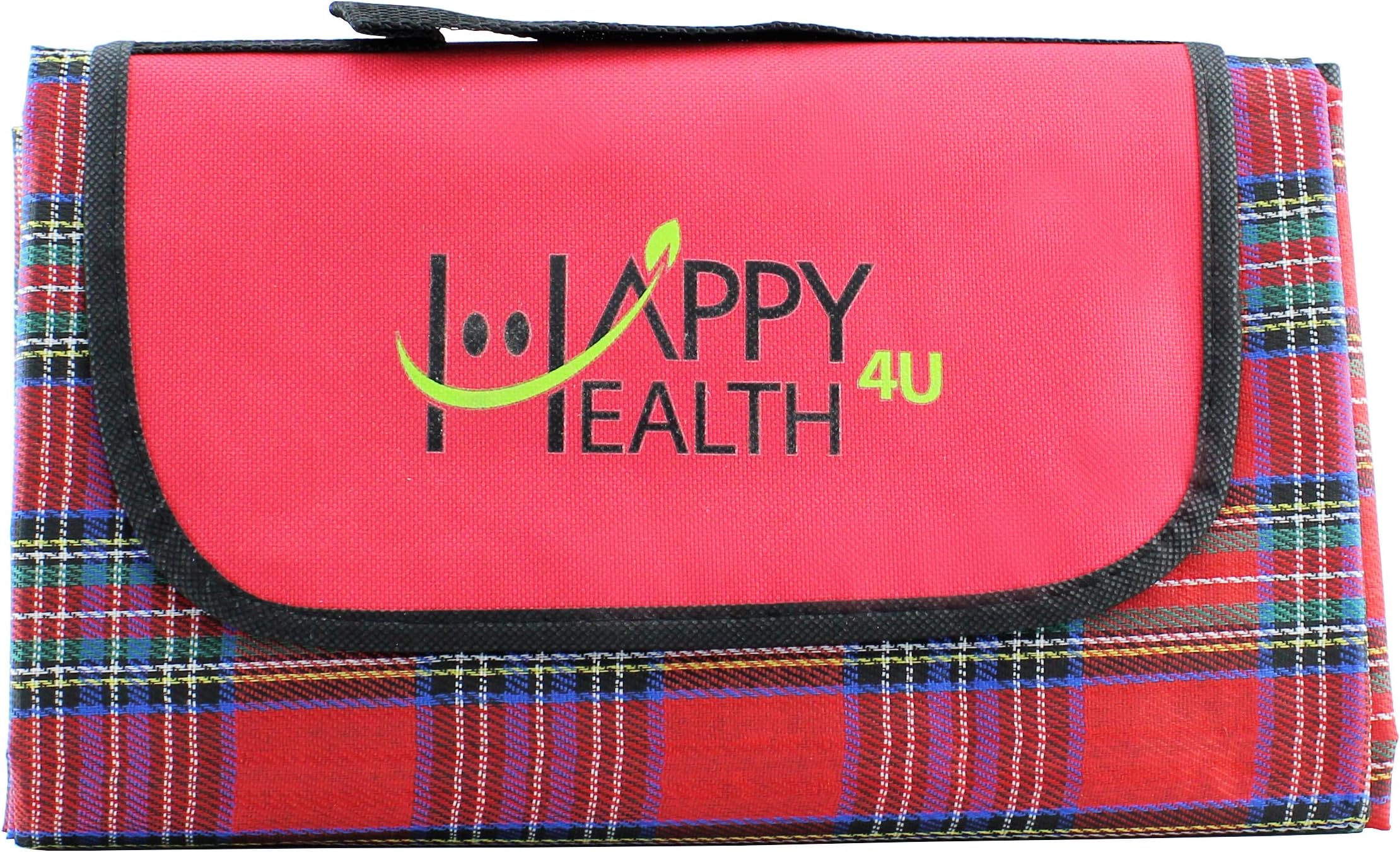 HappyHealth4U Beach Blanket for Picnic Basket Sets at a Festival Red