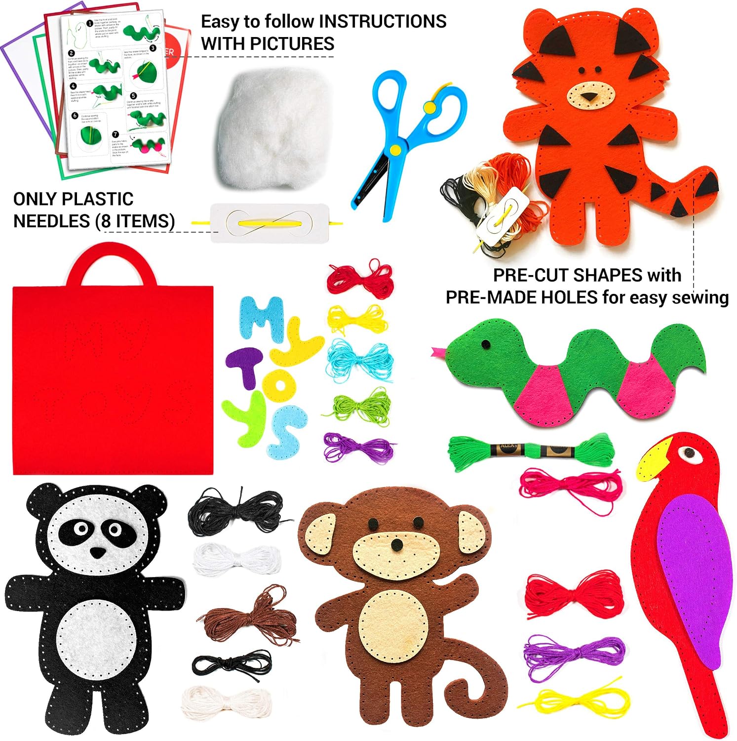 SMARTICA Gift Sewing Kit for Children, Present Craft kit for Kids Girl Boy 7 8 9 10 11 12 Year Old - Image 5