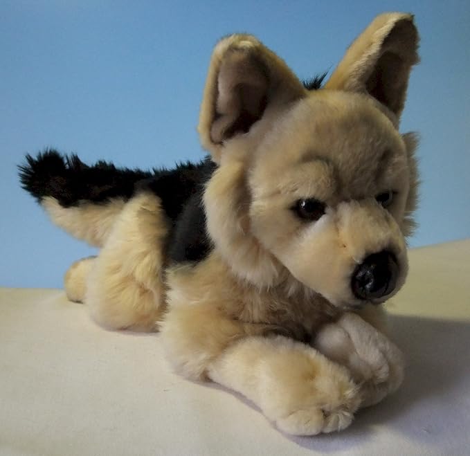 liegender Deutscher Schäferhund 33 cm, Plüschhund, Kuscheltier