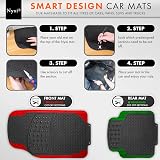 Nyxi 5 Piece Rubber Car Mat Set Front Rear Boot 120x80cm Universal view 5