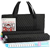 American Mahjong Set With 166 Light Green Tiles - Complete Game With Carrying Bag & Accessories