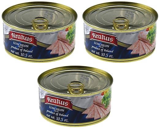 Amazon Com Krakus Luncheon Meat Pack Of Three 10 5 Ounce Cans Grocery Gourmet Food