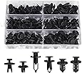 Ginsco 102pcs 6.3mm 8mm 9mm 10mm Bumper Push Fasteners Rivet Clips Expansion Screws Replacement Kit