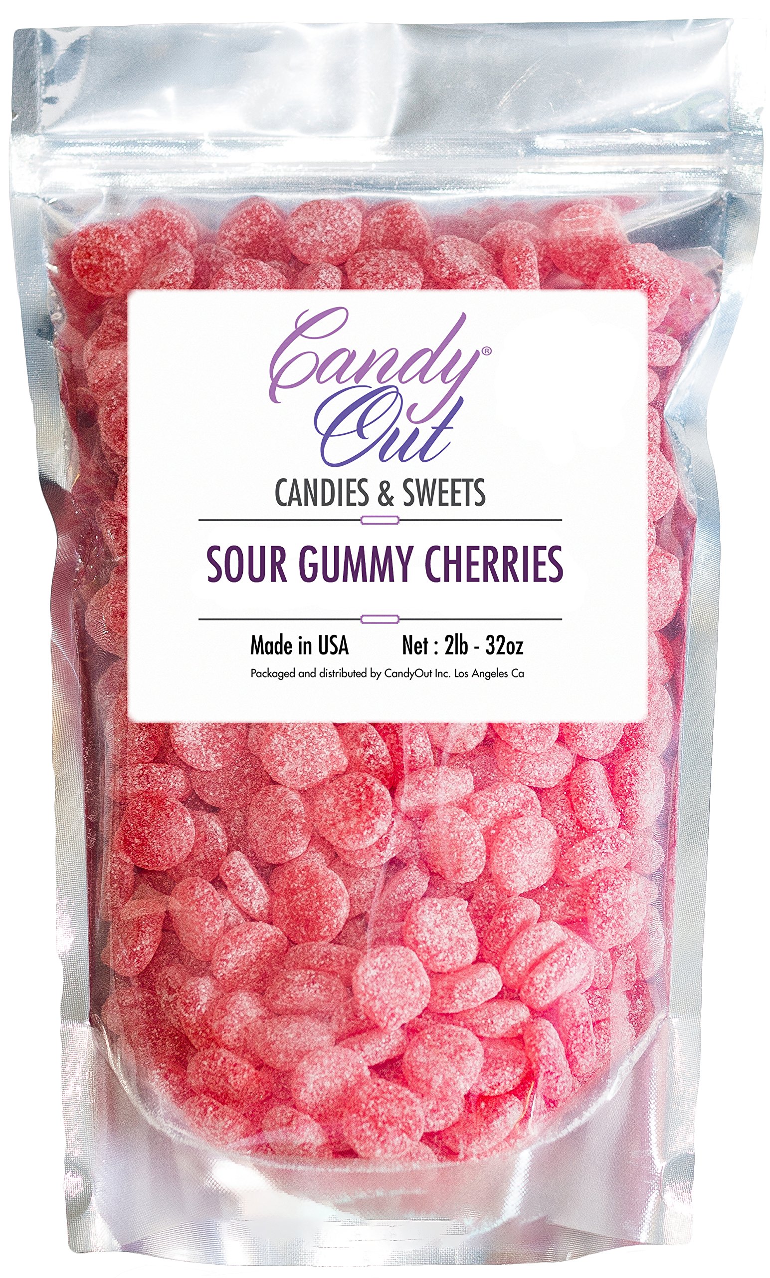 CandyOut Sour Gummy Peach 2 Pound Sour Sugar Coated Peach