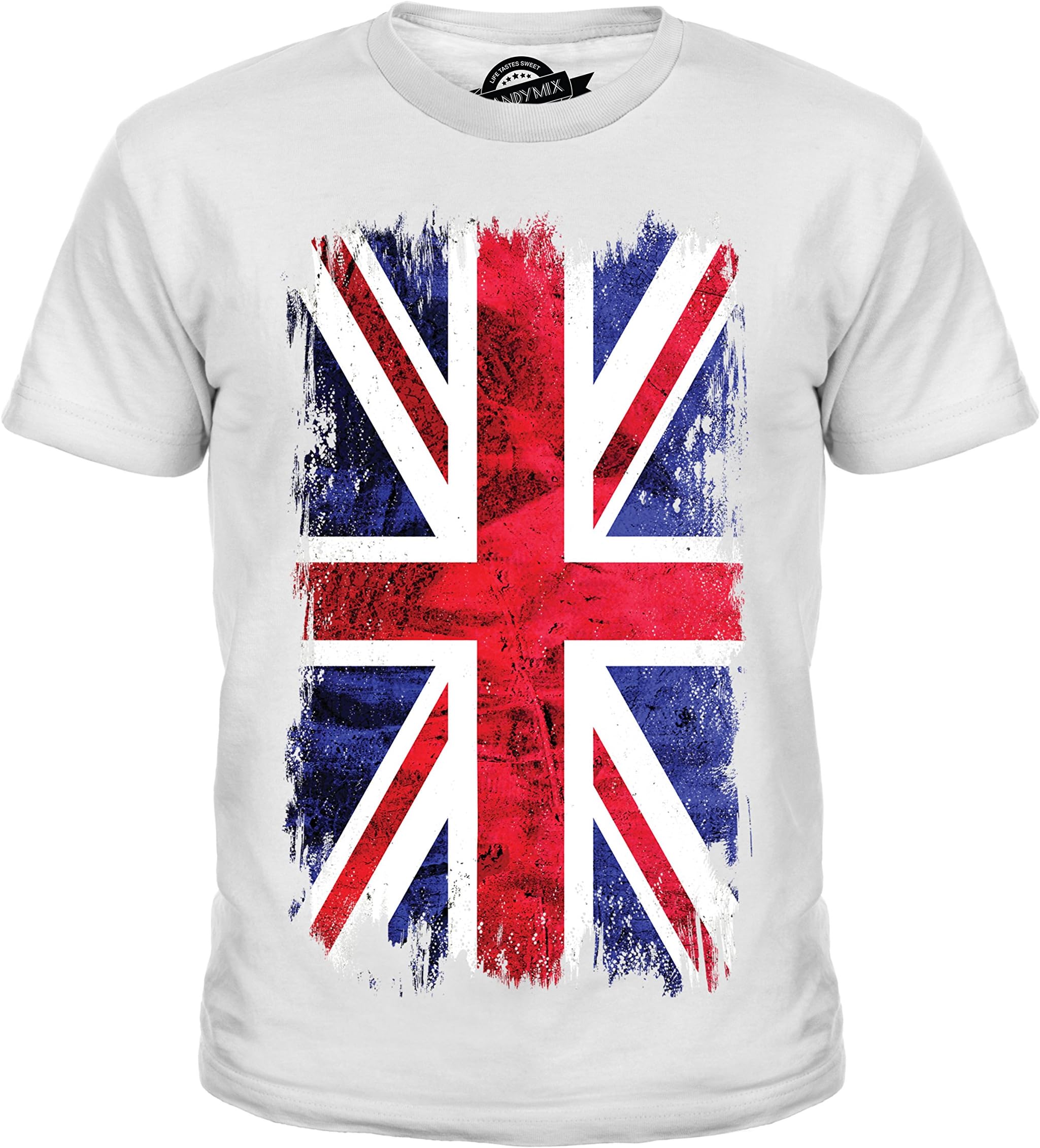 Candymix Great Britain Union Jack Grunge Flag Unisex Kids T Shirt Boys/Girls/Toddler/Children T-Shirt