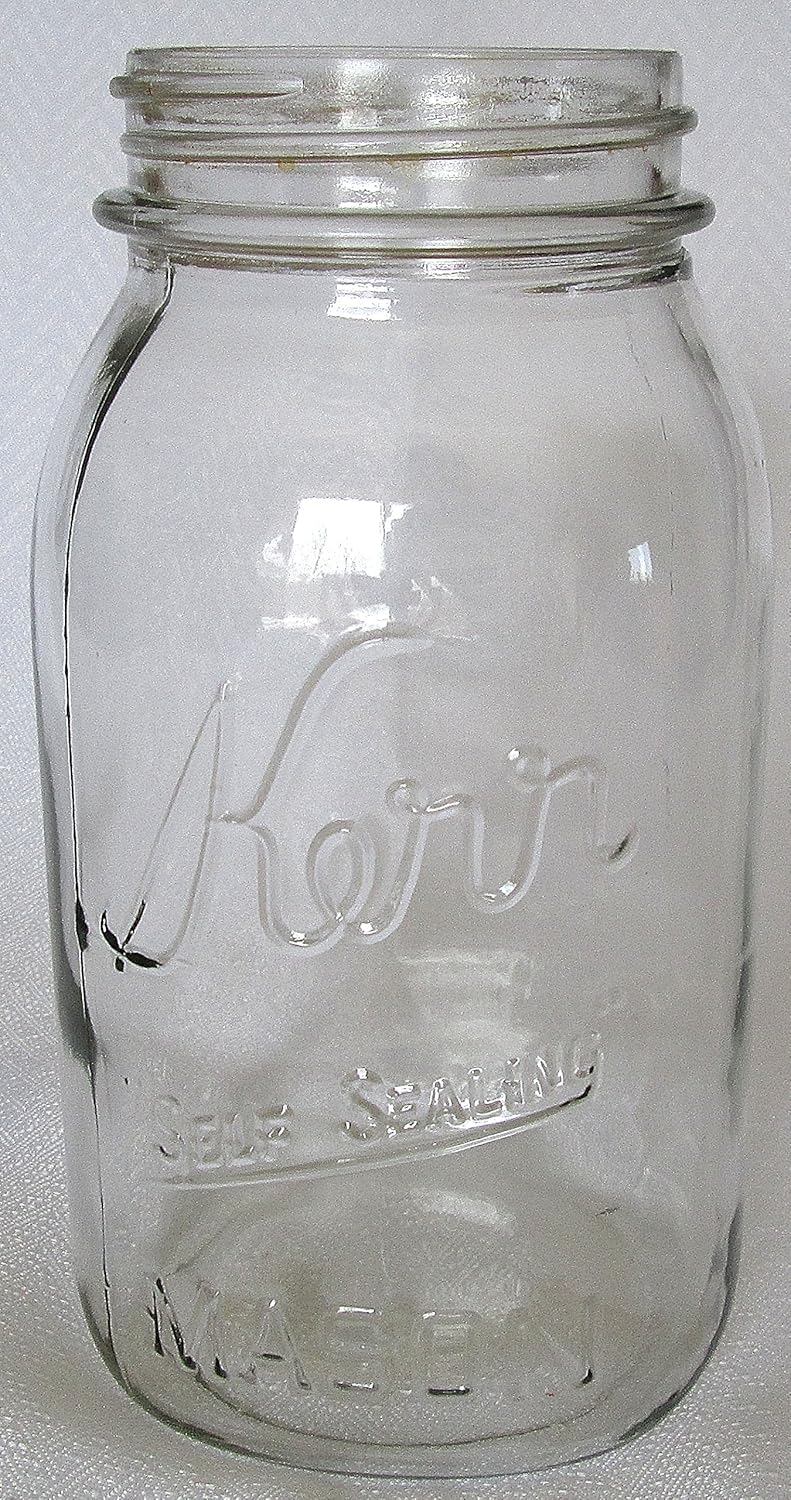 Amazon Com Kerr 505 Self Sealing Mason Jars Vintage 1946 W Copy Of Vintage Instructions No Lid Or Seal 2 Kitchen Dining