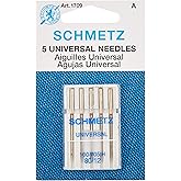 Euro-Notions Schmetz Universal Machine Needles, Size 12/80 5/Pkg