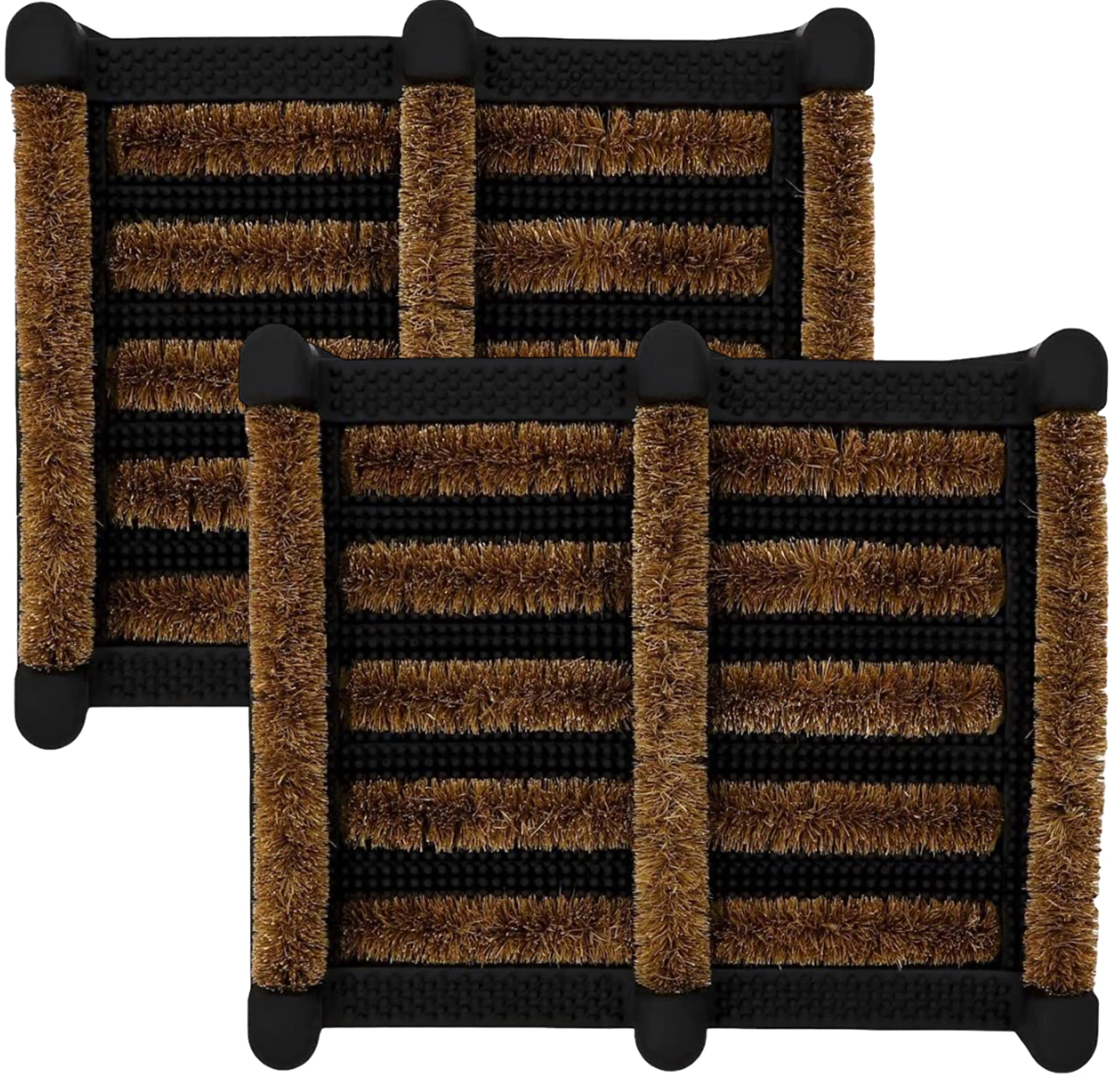 vingardium leviosa VL Door Mat 35x30cm – Boot Scraper Door Mats Outdoor with Rubber Backing and Coir Bristles – Compact Outdoor Mat for Dirt Control in Entryways, Garden, Patio or Porch (Pack of 2)