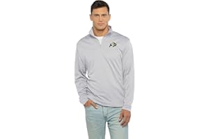 Vantage Apparel Men's Standard Collegiate Micro Mesh Performance Gray 1/4 Zip Pullover