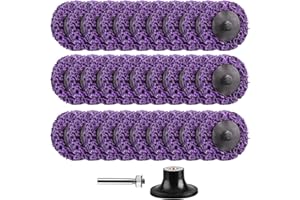 31Pcs Strip Discs Stripping Wheel for Drills,2'' Roll Lock Paint Removal Disc with 1/4" Holder,Die Grinder Attachments for Re