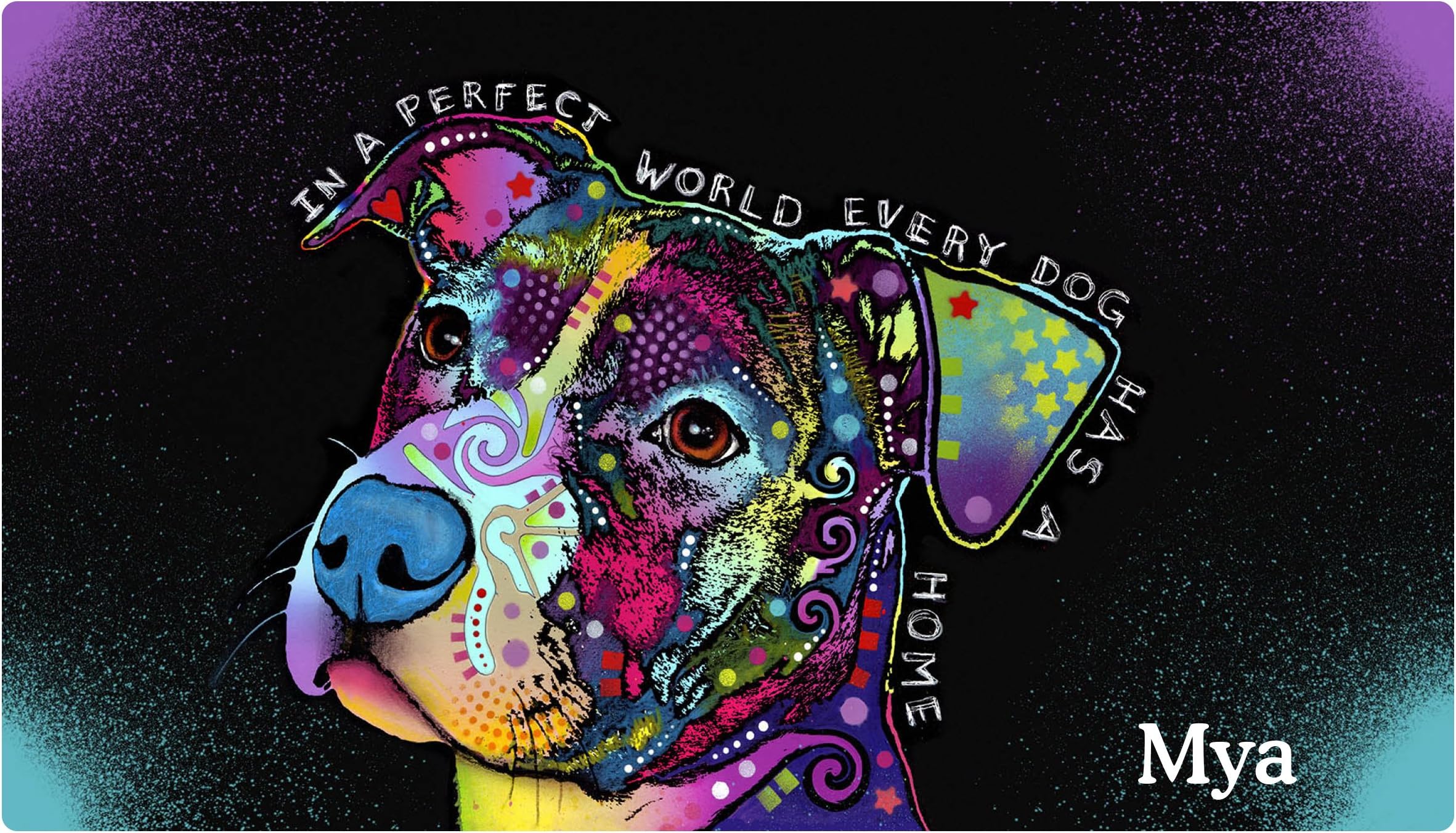 Drymate Personalized Pet Bowl Placemat, Dean Russo, Custom Dog & Cat Food Feeding Mat - Absorbent Fabric, Waterproof Backing - Machine Washable/Durable (USA Made)