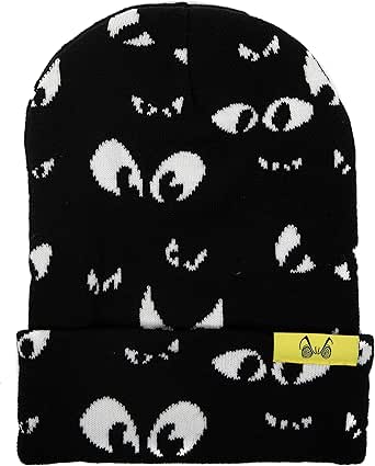 Disney Villains X Heidi Klum Glow Eyes Beanie, Black, OSFM