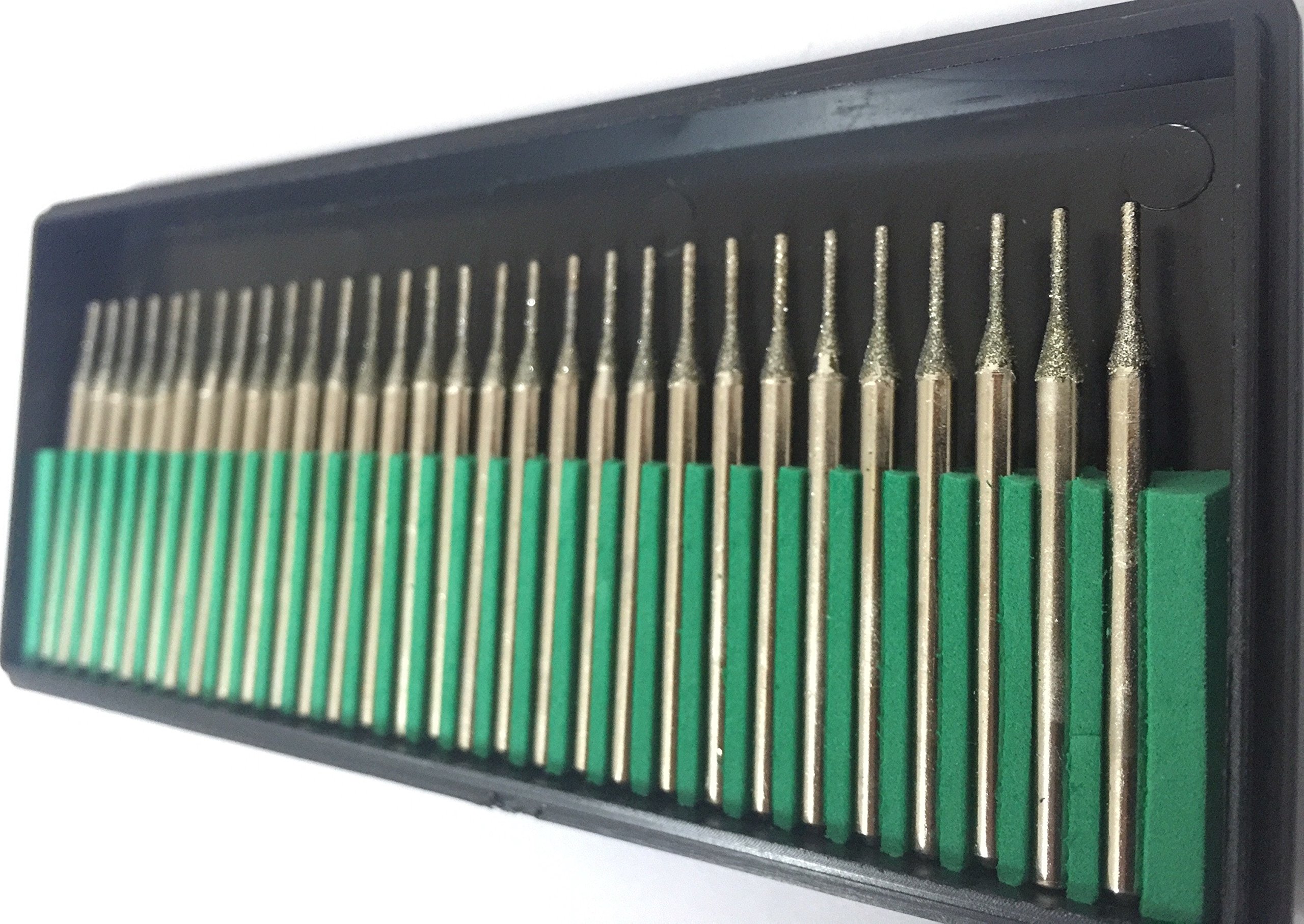 60 Pack 1mm Diamond Drill Bit Jewelry Beach Sea Glass Shells Gemstones Lapidary 60pcs. 1mm