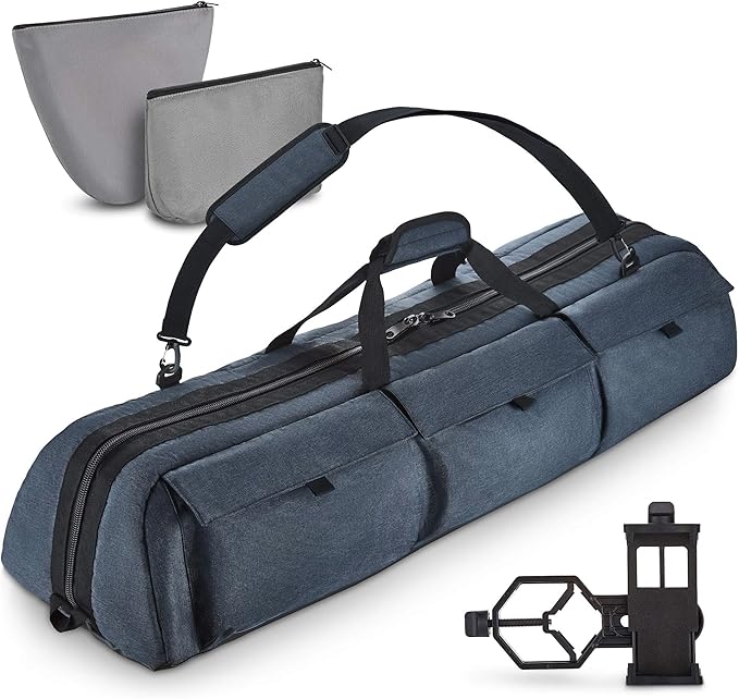 Amazon Com Multipurpose Telescope Case Fits Most Telescopes 38x10 5x7 25 Inch Bonus Smart Phone Adapter Included Clothing