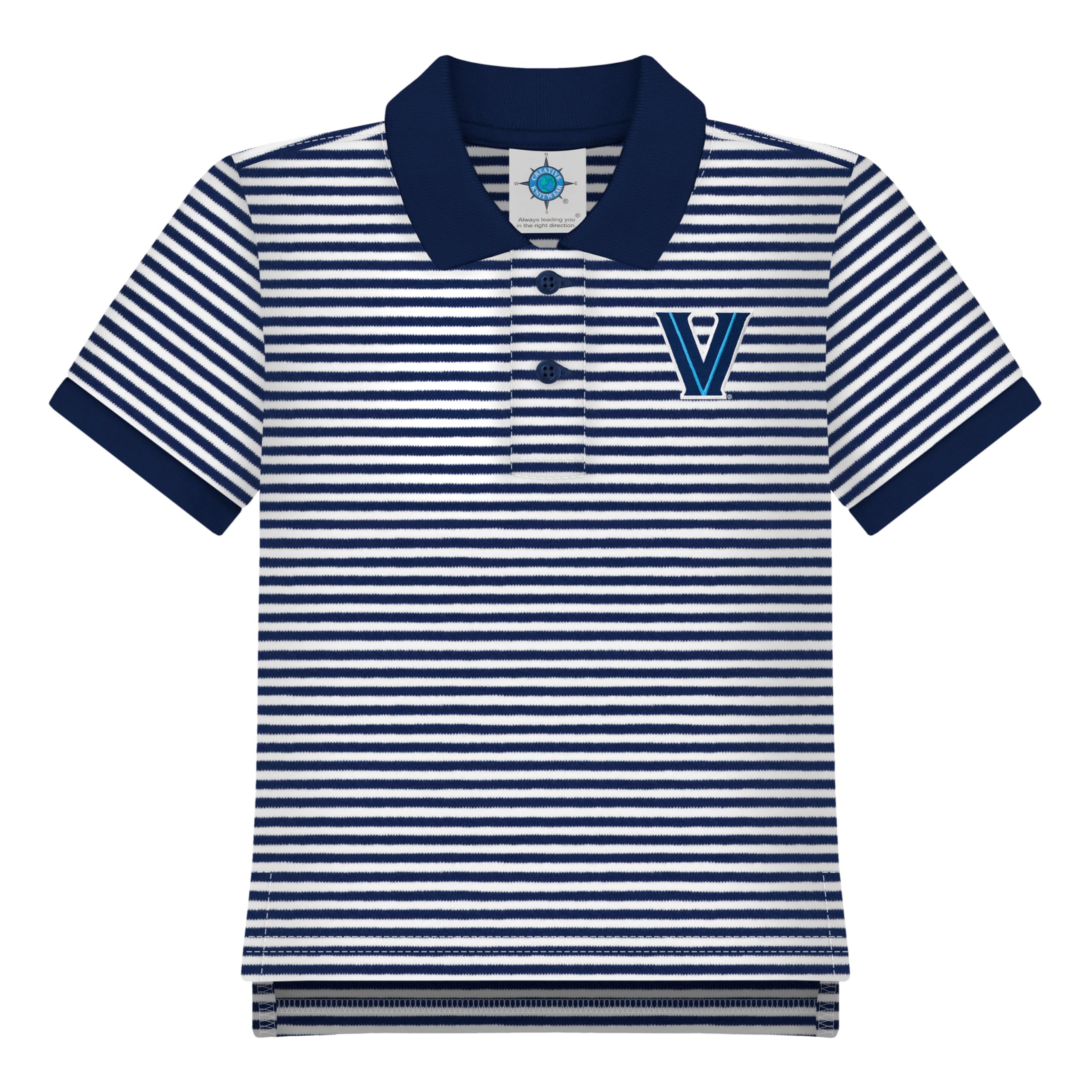 Villanova University Wildcats Striped Polo Shirt by