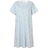 AVIIER 100% Cotton Hospital Gowns for Women Open Back Adaptive Clothing Nightgown Post Shoulder Surgery Patient Gown