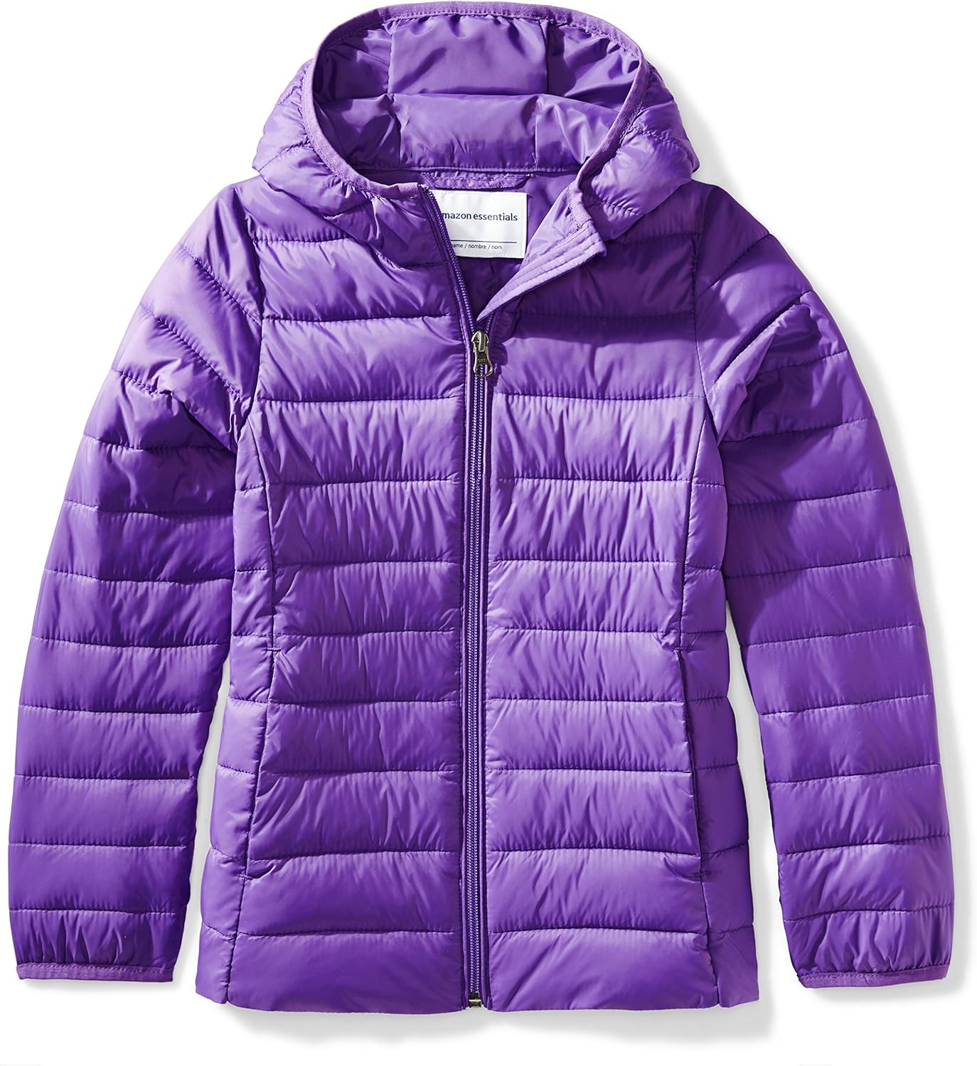 Produktbild Amazon Essentials Mädchen Kapuzenjacke gesteppt purple dark, violett dunkel, Reißverschluss, wasserdichte Kapuze, 2-12 Jahre, in 7 Farben Foto