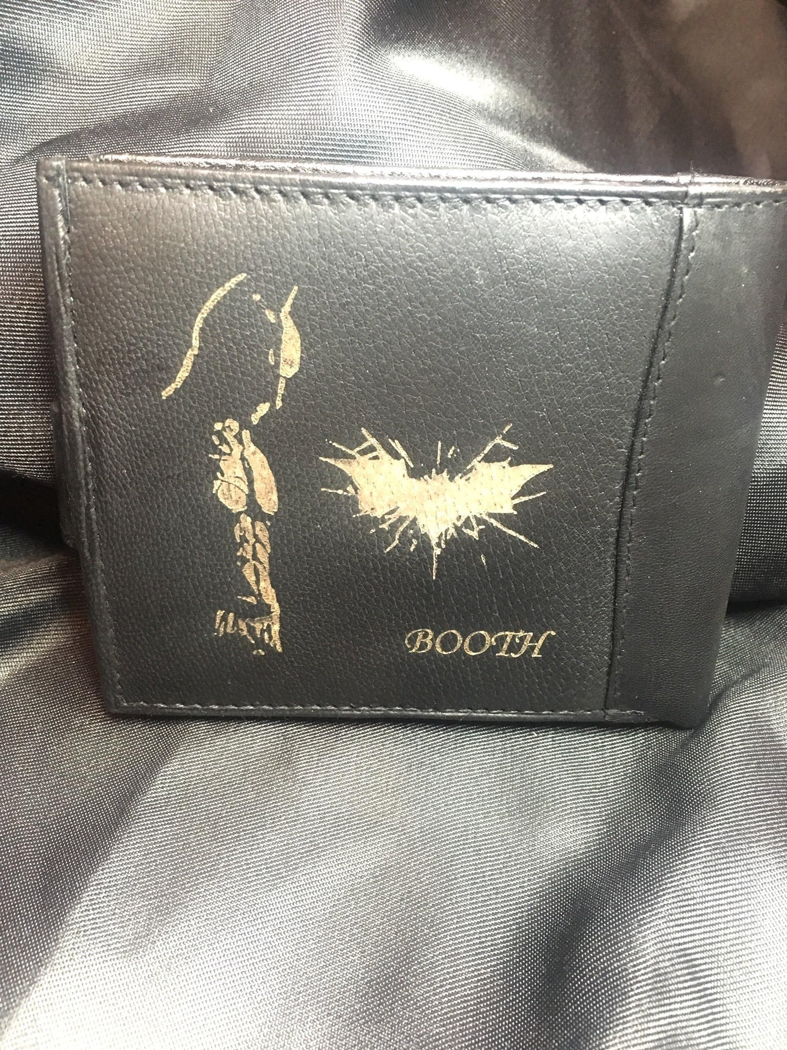 BATMAN PRINT FATHERS DAY PERSONALISED FREE BLACK LEATHER ENGRAVED/ETCHED WALLET