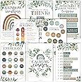8 Calming Corner Posters for Classroom Must Haves for Teachers - 11x17" Calm Down Corner Supplies, Feelings Chart for Kids Ages 4-8, Toddler Emotions Chart, Greenery Classroom Decor