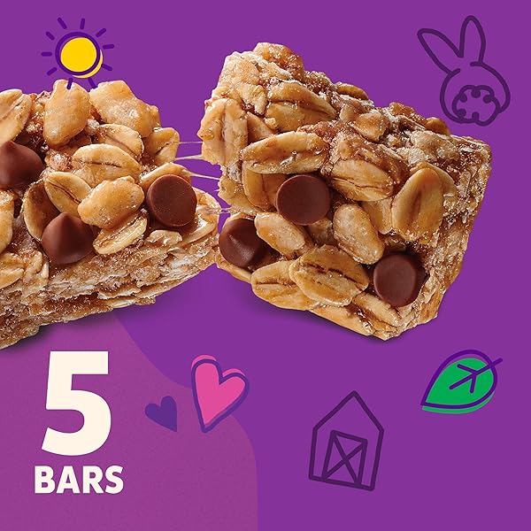 ANNIE’S CHEWY GRANOLA BARS, SUNFLOWER BUTTER CHOCOLATE CHIP, ORGANIC SNACKS, 5 COUNT, 4.45 OZ