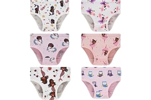 Family Feeling Girls' Soft Underwear - Comfortable & Breathable Printed Pattern Panties for Kids