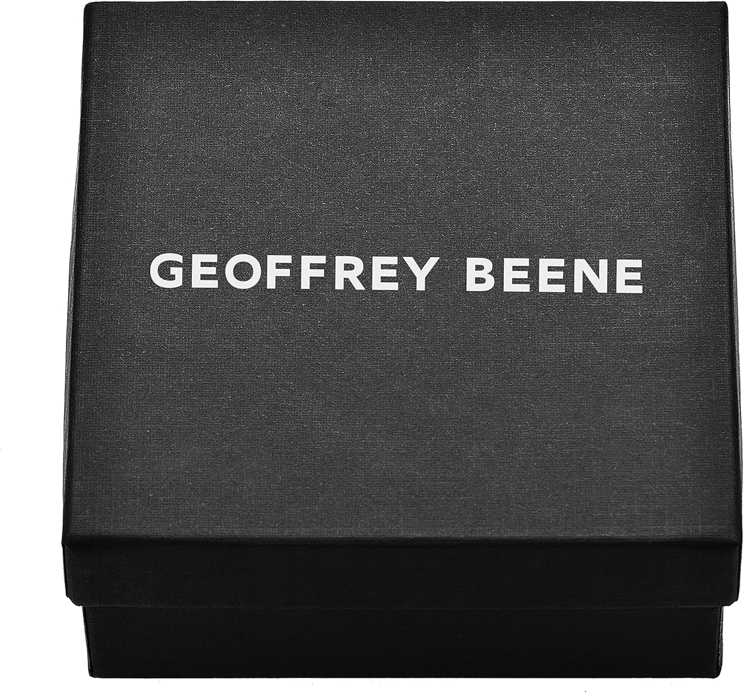 Geoffrey Beene Men's Stainless Steel Engraveable Dog Tag Pendant Box Chain Necklace with Cubic Zirconia Stone (Silver) | 