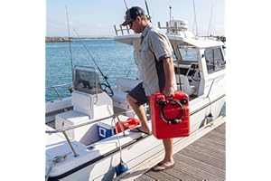 6 Gallon Marine Tank, Portable Boat Tank with Line, i-Shaped Handle, Easy-to-Carry for Outboard Engine Boats,Yacht, Fishing,D