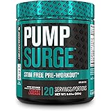 Pumpsurge Caffeine Free Preworkout for Men & Women - Stim Free Pre Workout Powder, Nitric Oxide Pump Pre Workout, & Nootropic