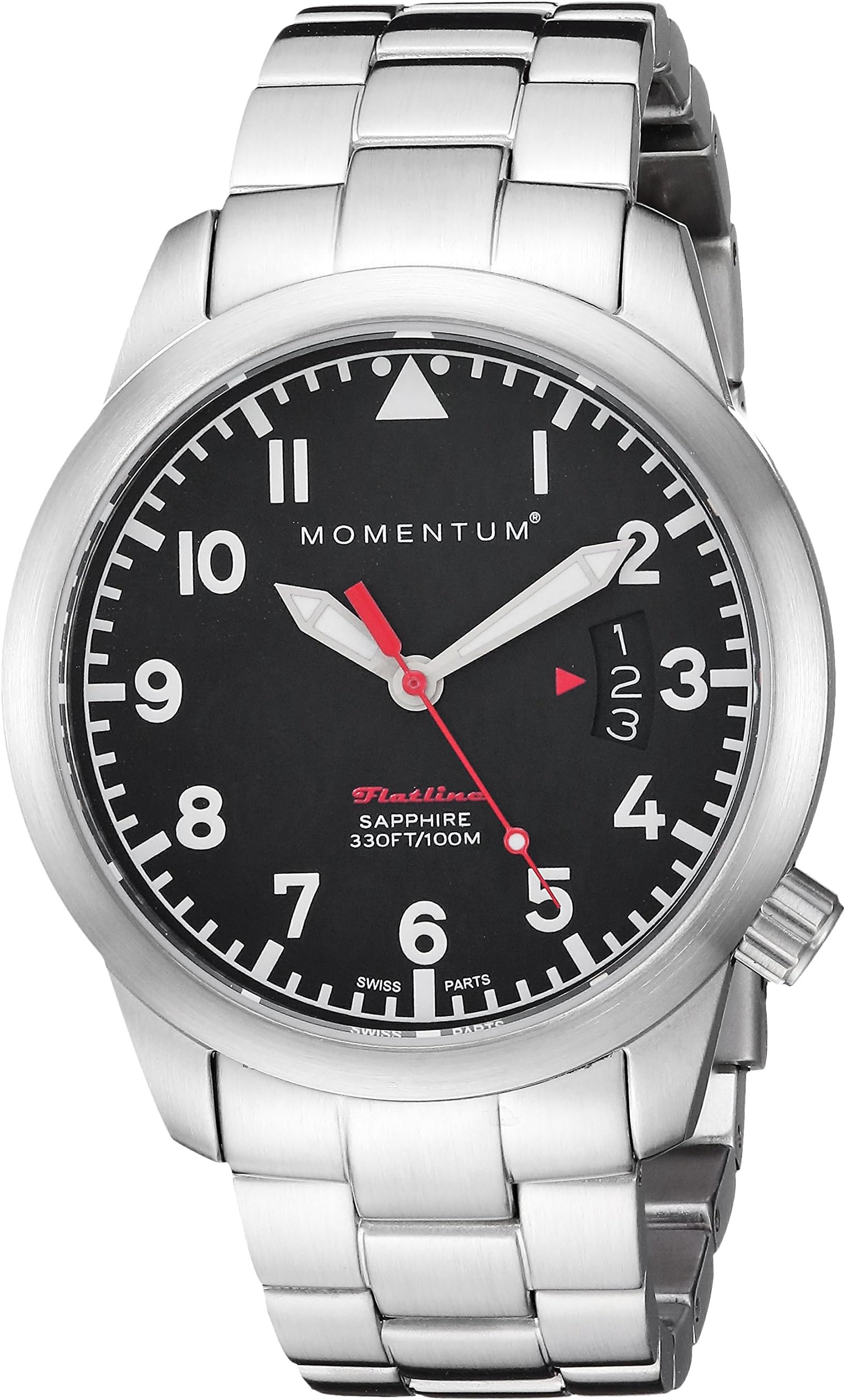 Women's 1M-SP19BS0 Flatline 36 Analog Display Quartz Silver Watch