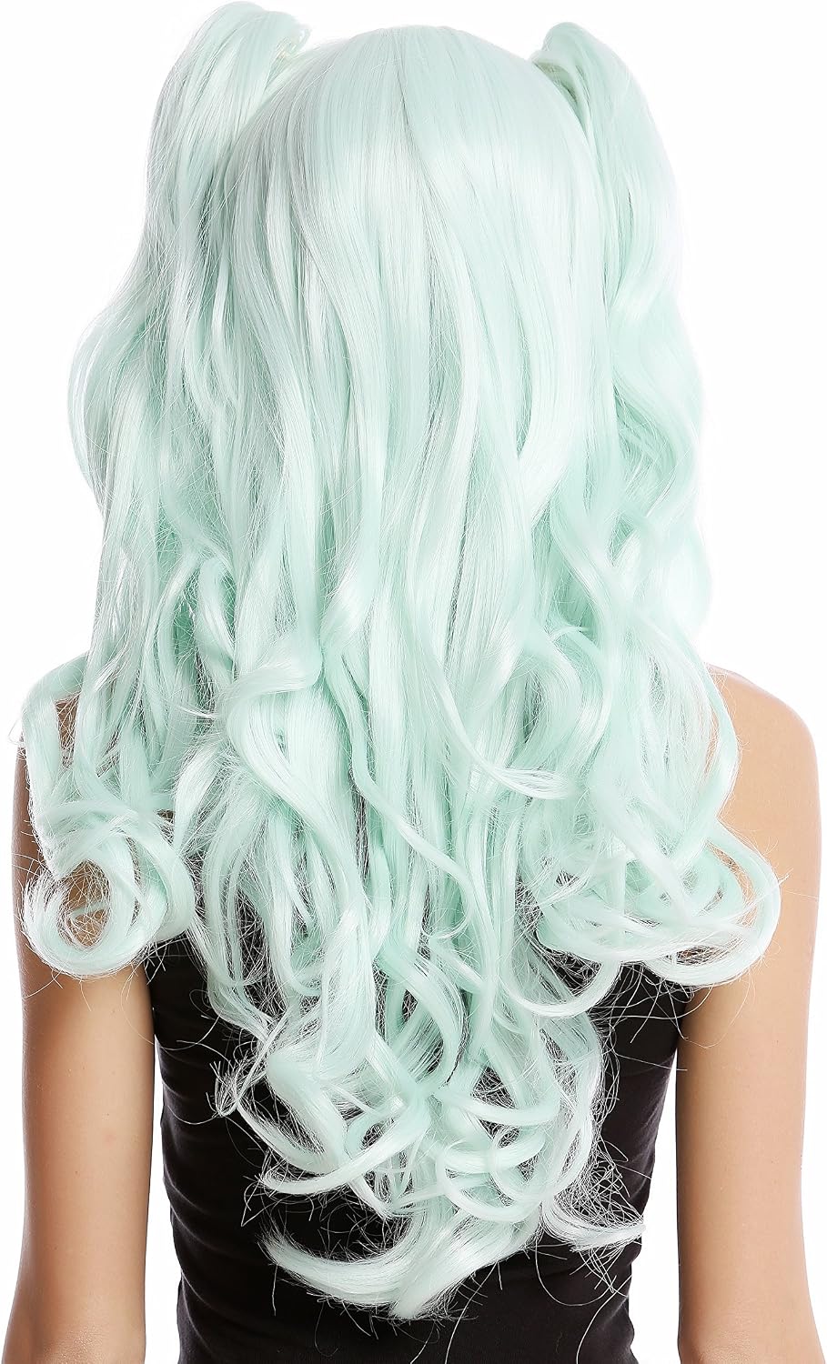 WIG ME UP - YZF-4379-TF2317 Lady Quality Cosplay Wig 2 removable pigtails ponytails long Gothic Lolita light mint green - Image 4