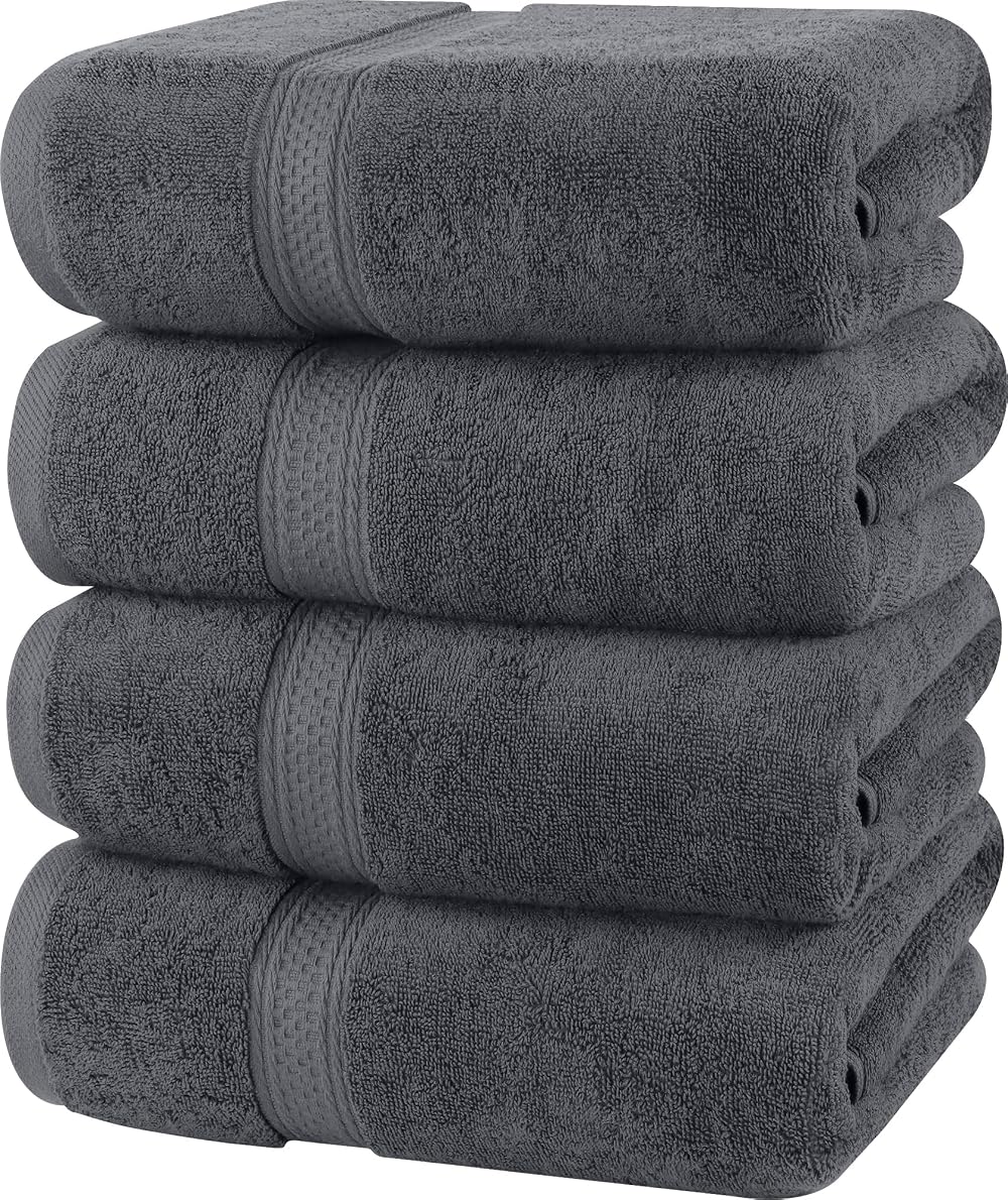 Utopia Towels 4 Piece Bath Towels Set 69x137 cm Premium 100% Ring Spun Cotton