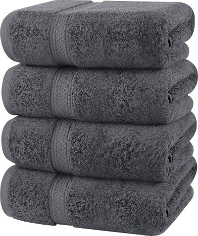 Utopia Towels 4 Piece Bath Towels Set 69x137 cm Premium 100% Ring Spun Cotton