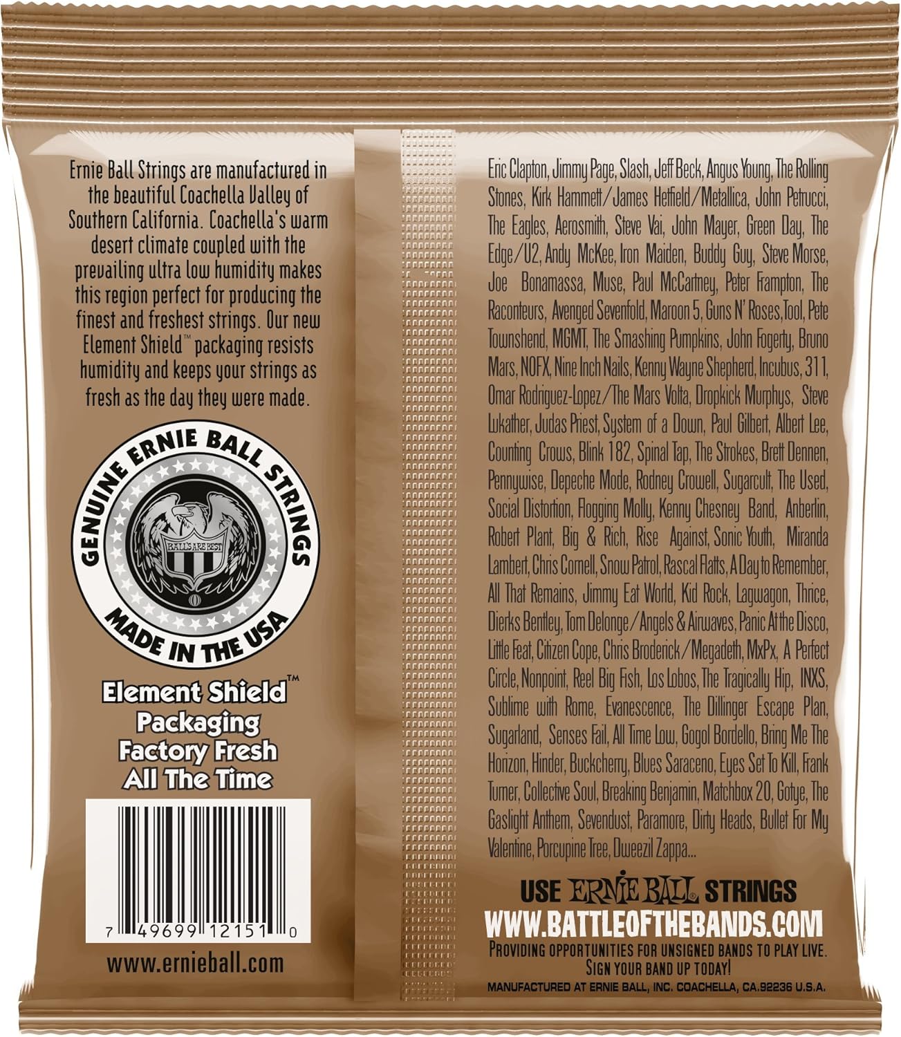 Ernie Ball Earthwood Rock and Blues w/Plain G Phosphor Bronze Acoustic Guitar Strings, 10-52 Gauge, Rock & Blues, 6-String - Image 3