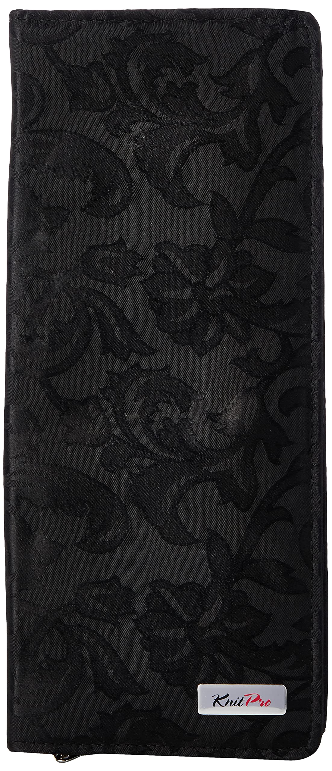 KnitPro KP10739 Fabric Knitting Pin Case: Black Jacquard Hard: 25 / 30cm