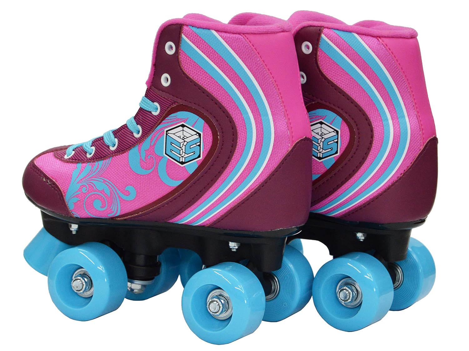 Laces New Epic Cotton Candy Quad Roller Skates w/2 Pr Pink & Blue
