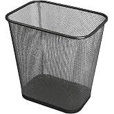 Ybmhome Steel Mesh Rectangular Open Top Waste Basket Bin Trash Can for Office Home 8x12x12 Inches 1103s (1, Black)