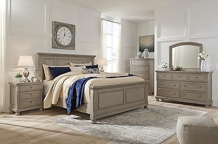 Amazon Com Latter Casual Light Gray Color Wood Bedroom Set