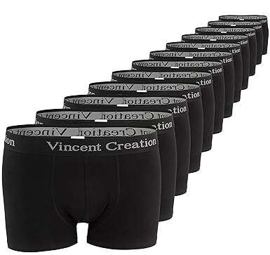 Vincent Creation 12er Pack Herren Boxershorts Retroshorts Hipster Fitted