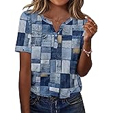 Zeagoo Womens Summer Tops Casual Short Sleeve V Neck Shirts Business Dressy Work Blouses