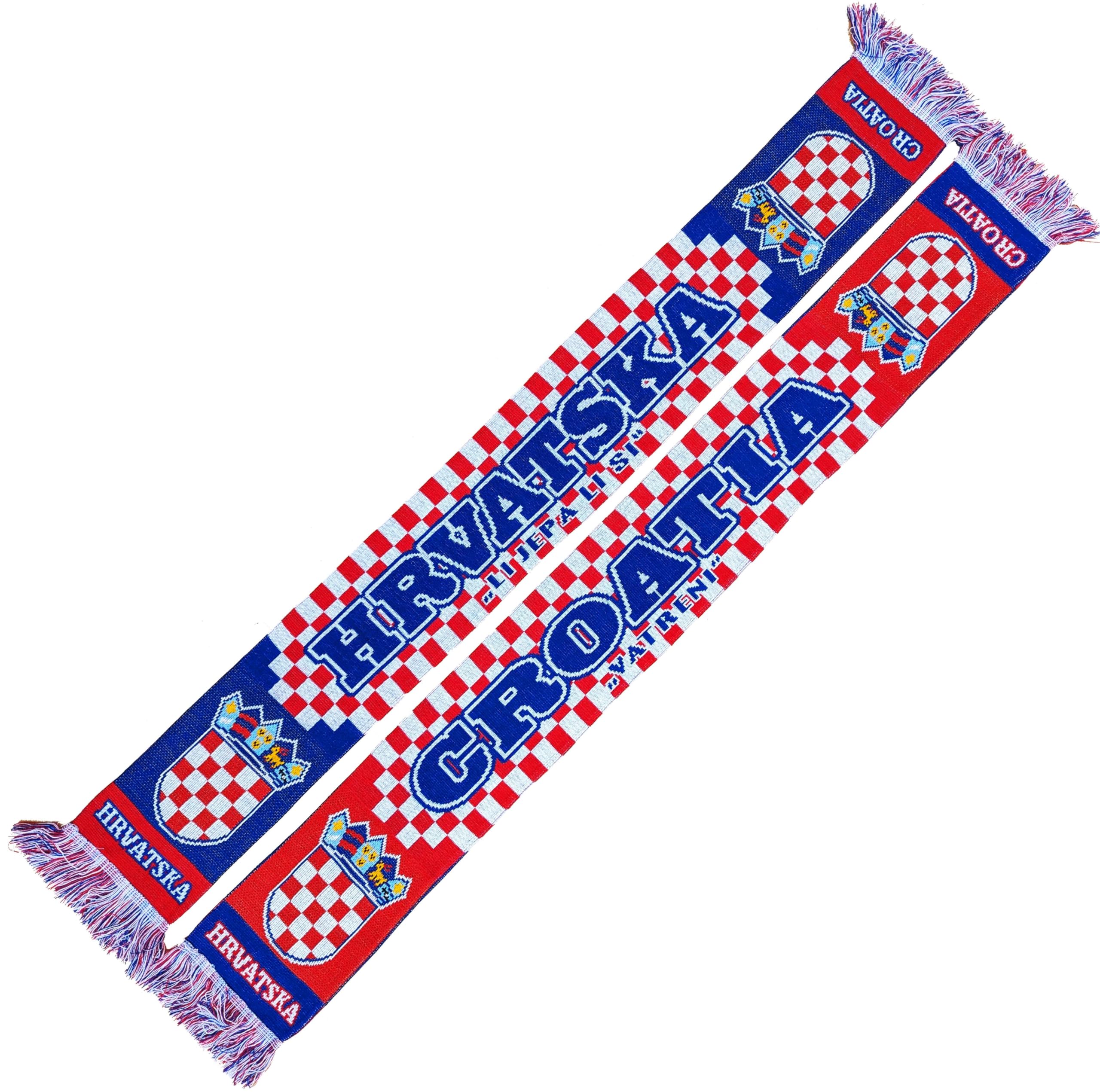 Generisch Croatia Hrvatska Croatia Scarf (Knitted Scarf) European Champion Football Scarf Iconic Scarf