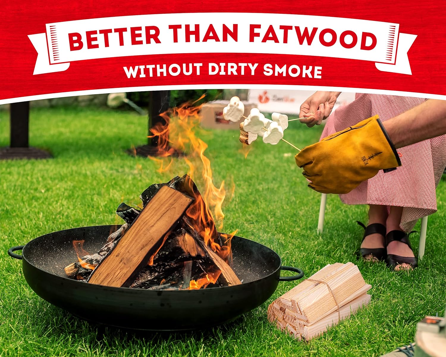 Kindling Wood 500 pc Better Than Fatwood Fire Starter Sticks - for Indoor and Outdoor Use - Firestarter for Wood Stove and fire Pit - 13.5 lbs: Sports & Outdoors