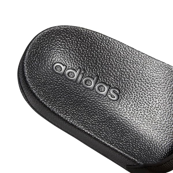 ADIDAS ADILETTE SHOWER SLIDES, CORE BLACK/WHITE/CORE BLACK, 1 LITTLE KID